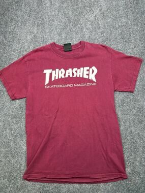 Thrasher Skateboard Magazine Maroon T-Shirt Size Medium